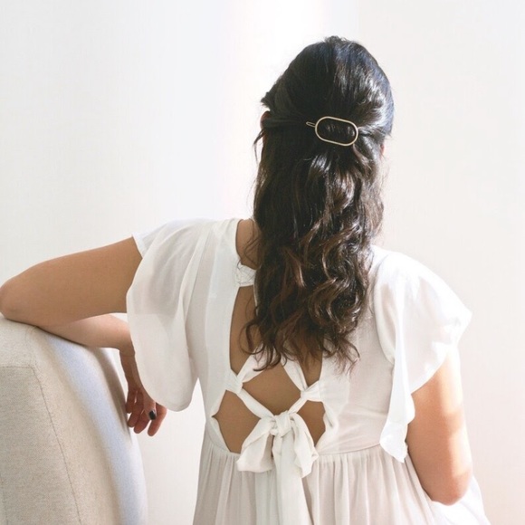 🔵𝟲𝟱%𝗢𝗙𝗙 𝗯𝘂𝗻𝗱𝗹𝗲𝘀 𝟯+🔵 NEW Large Oval Minimalist Barrette - Picture 6 of 9